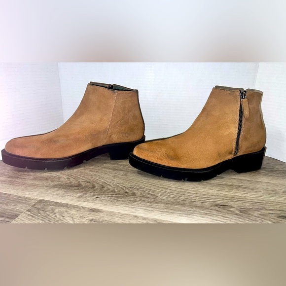 Andre Assous Tala Ankle Boot Side Zip Brown Suede Sz.39 EU / 9 - Picture 5 of 10